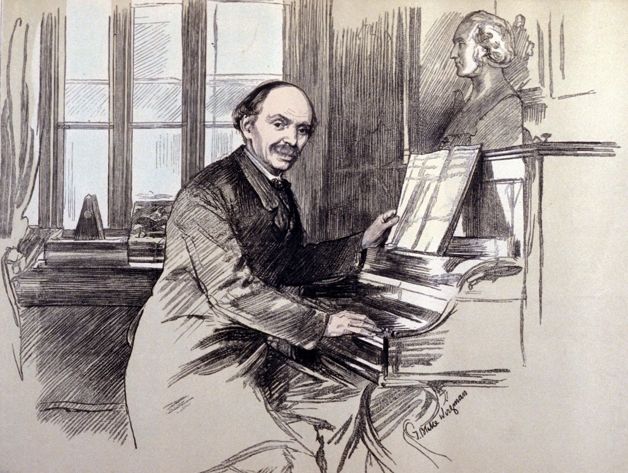 Sir Julius BENEDICT'in (1804-1885) portresi. Almanya doğumlu bir besteci ve orkestra şefiydi, İngiltere'de yaşıyordu. by Unknown artist