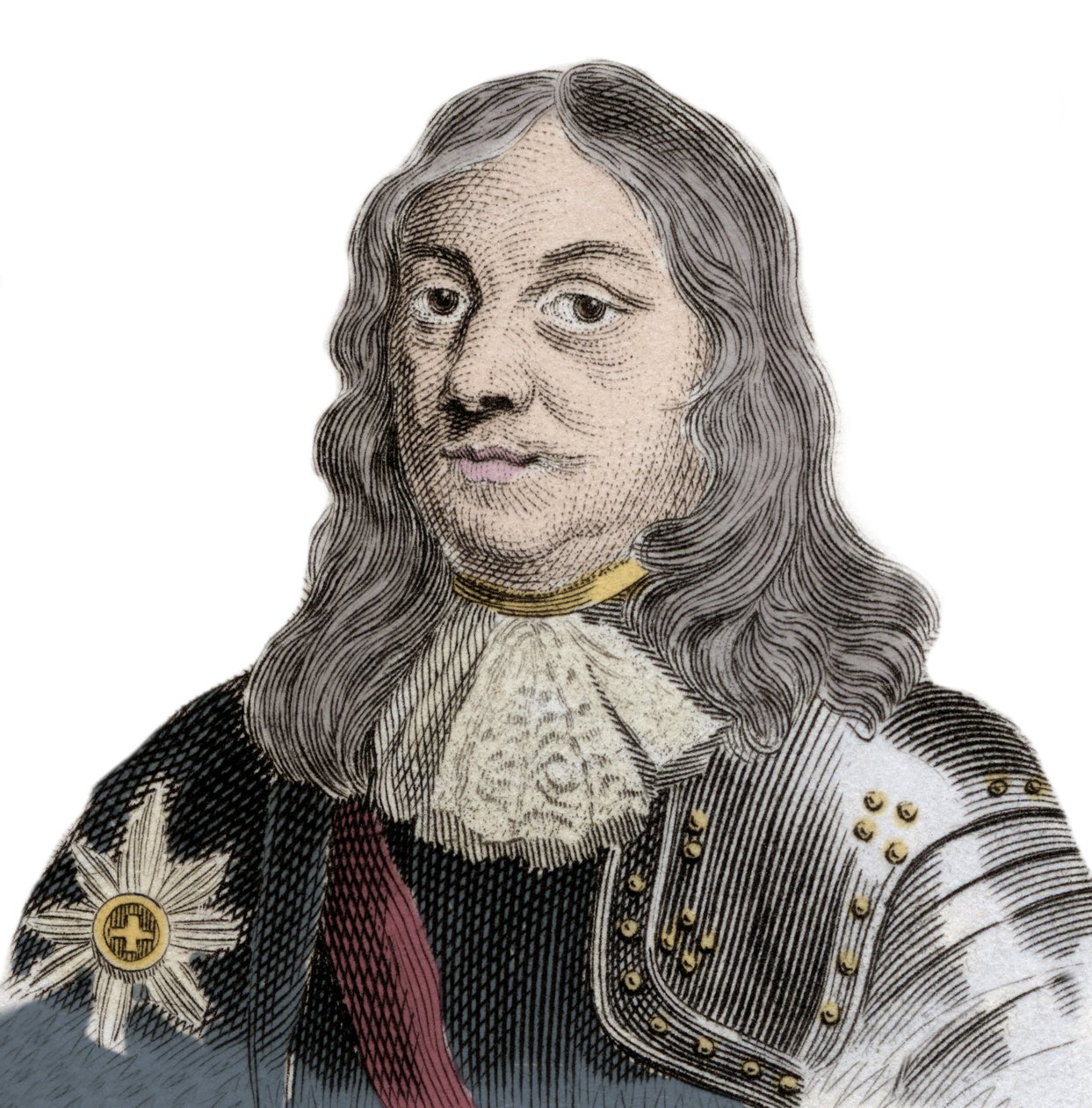 Sir Martinus Cornelis van Tromp (1629-1691), Hollandalı deniz subayı ve Hollanda Kraliyet ve Danimarka filosunun başkomutanının portresi. 19. yüzyılın gravürü. by Unknown artist