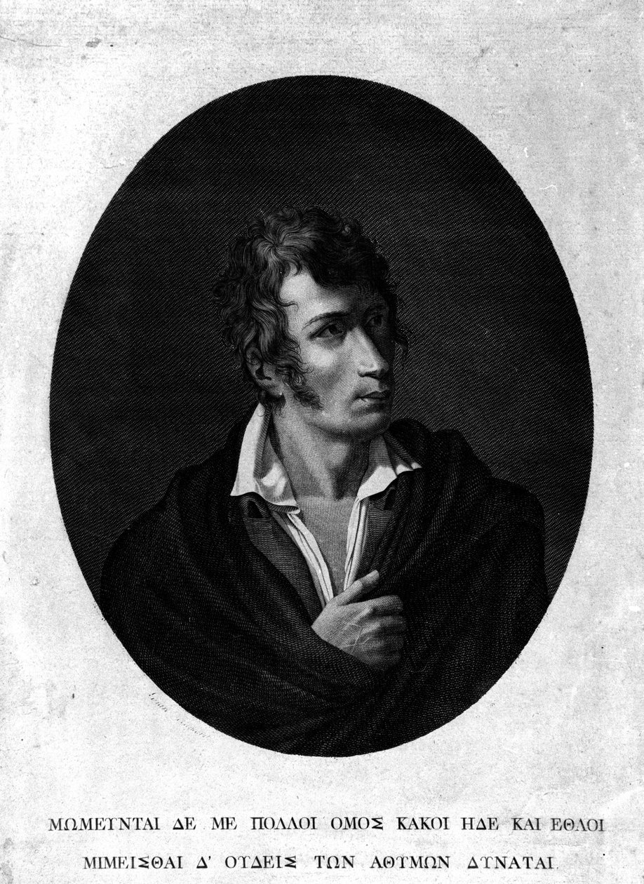 Ugo Foscolo'nun Portresi (1778 - 1827). by Unknown artist