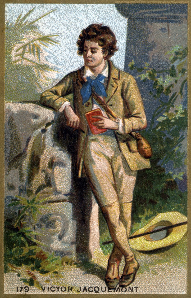Victor Jacquemont (1801 - 1832), Fransız botanikçi ve gezgin portresi. 19. yüzyılın kromolitografisi. by Unknown artist
