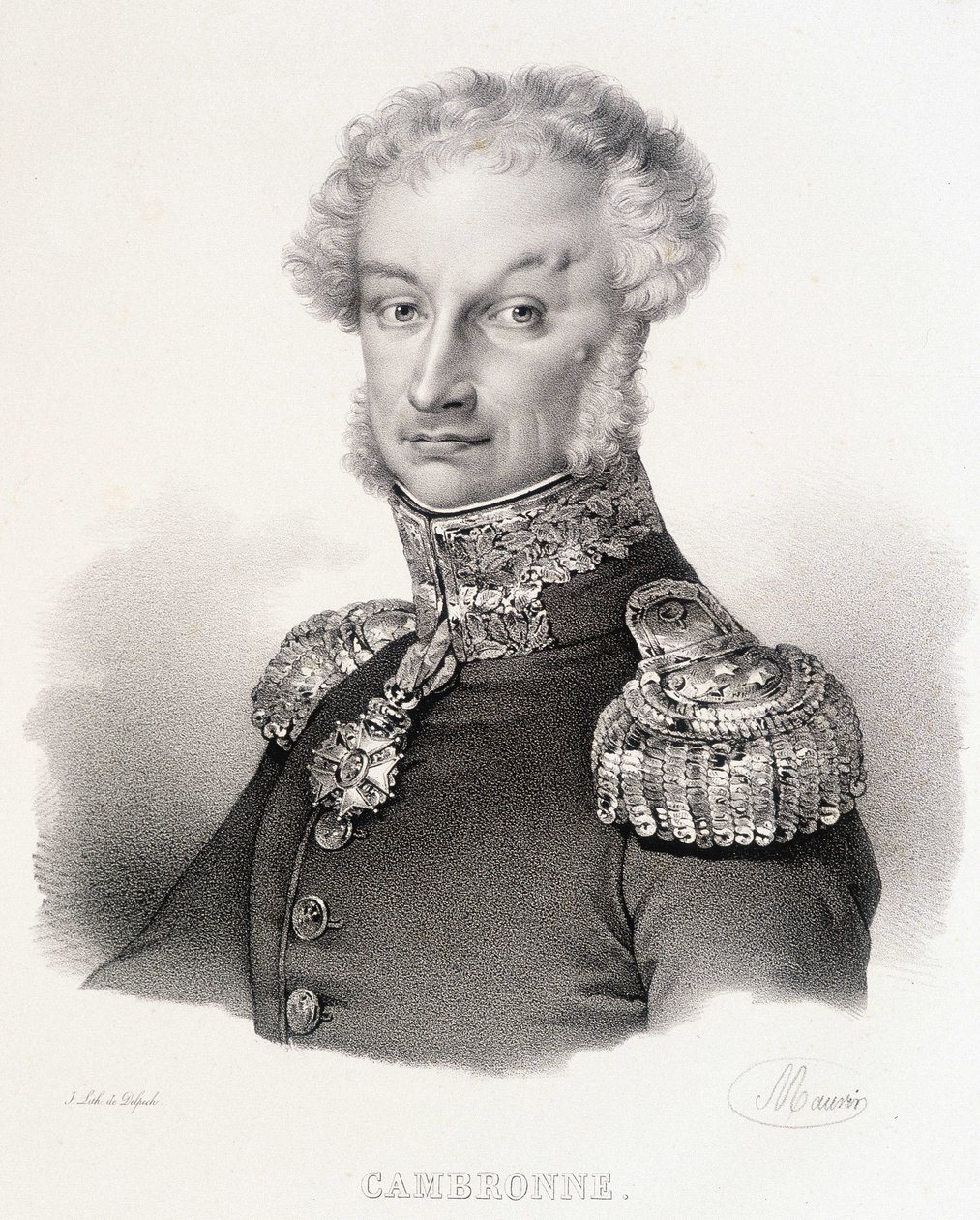 Vikont Pierre Jacques Etienne Cambronne, Fransız General (1770-1842) portresi. by Unknown artist