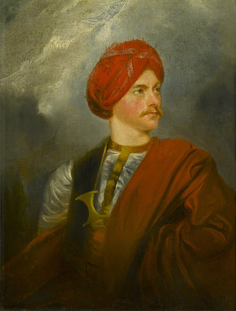 Oryantal Kostümlü Bir Adamın Portresi, c.1835-40 (panel üzerine yağlı boya) by Unknown artist