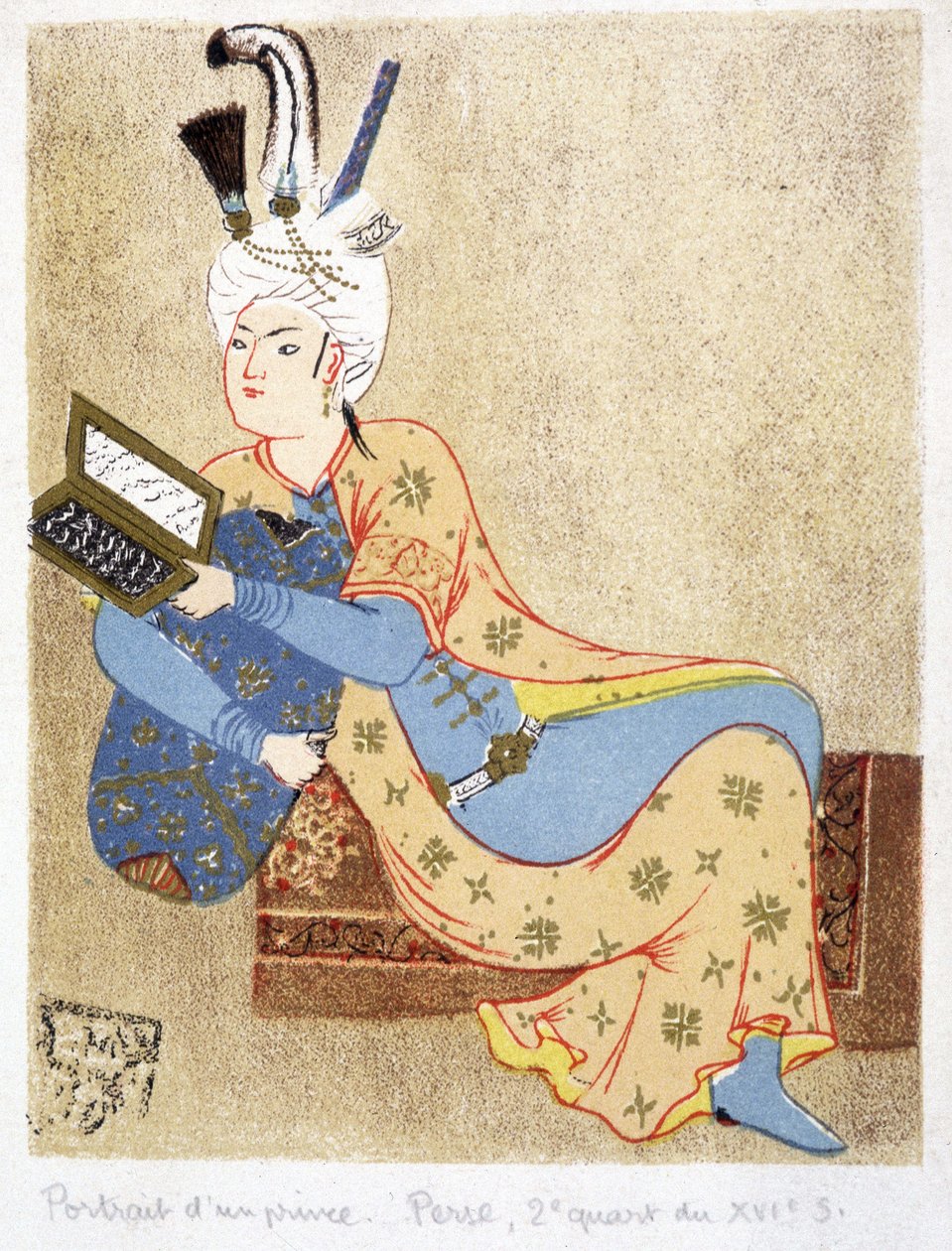 Bir Pers Prensi Okuma Portresi by Unknown artist