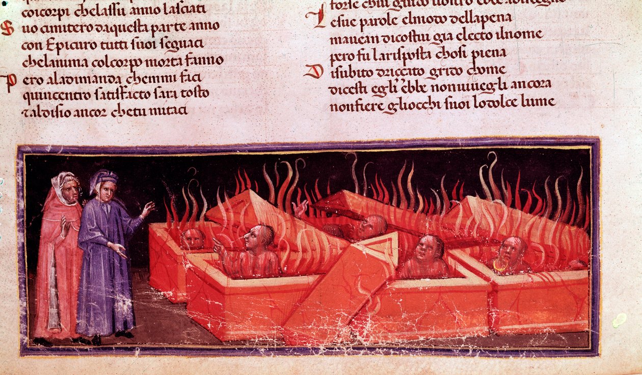 Virgil sapkınları arasında İtalyan şair Dante Alighieri