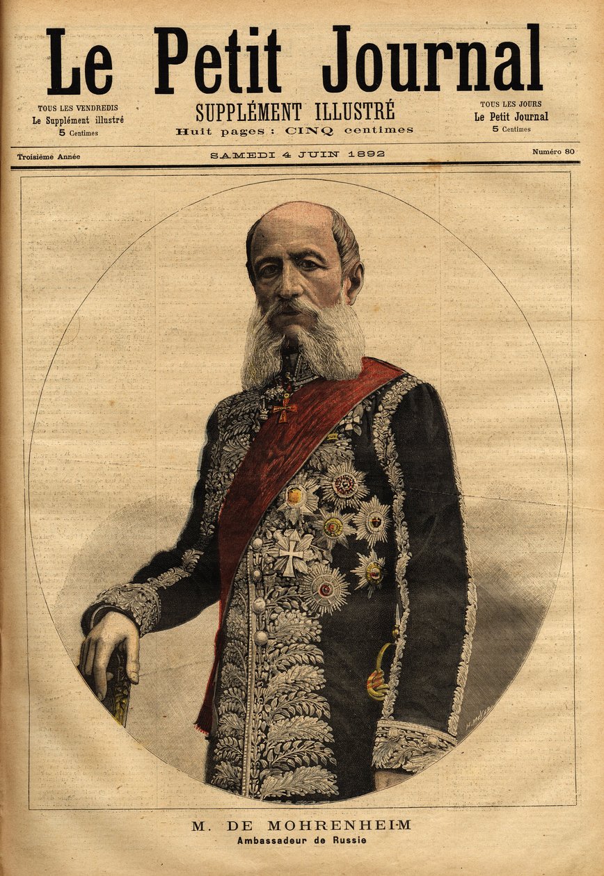 Mohrenheim Baronunun portresi, 1884