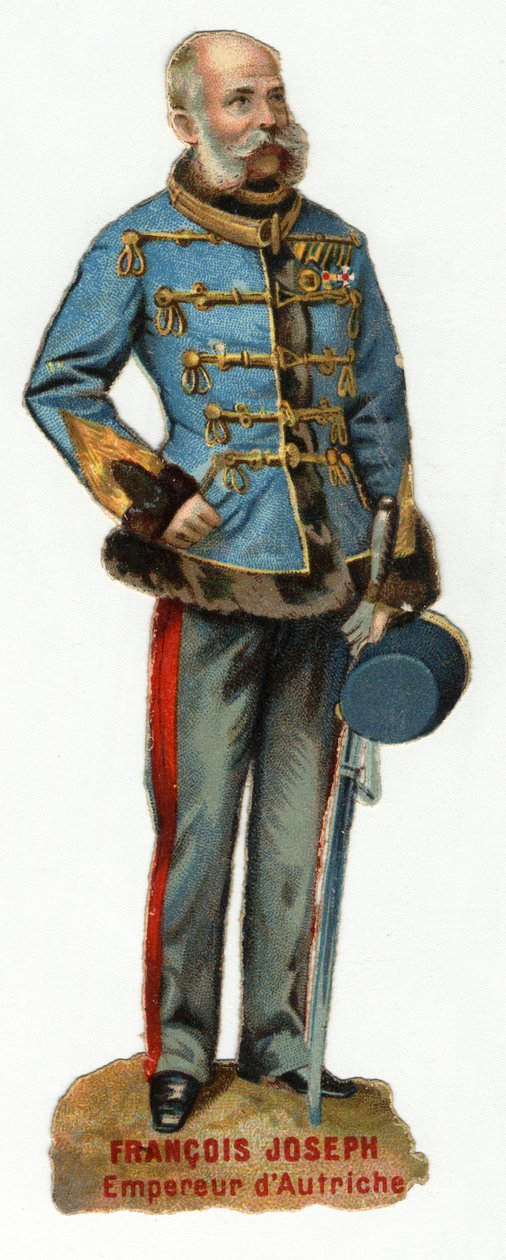 Avusturya İmparatoru François Joseph I (1830-1916) portresi 19. yüzyılın sonlarında kromolitografi. Özel koleksiyon by Unknown artist