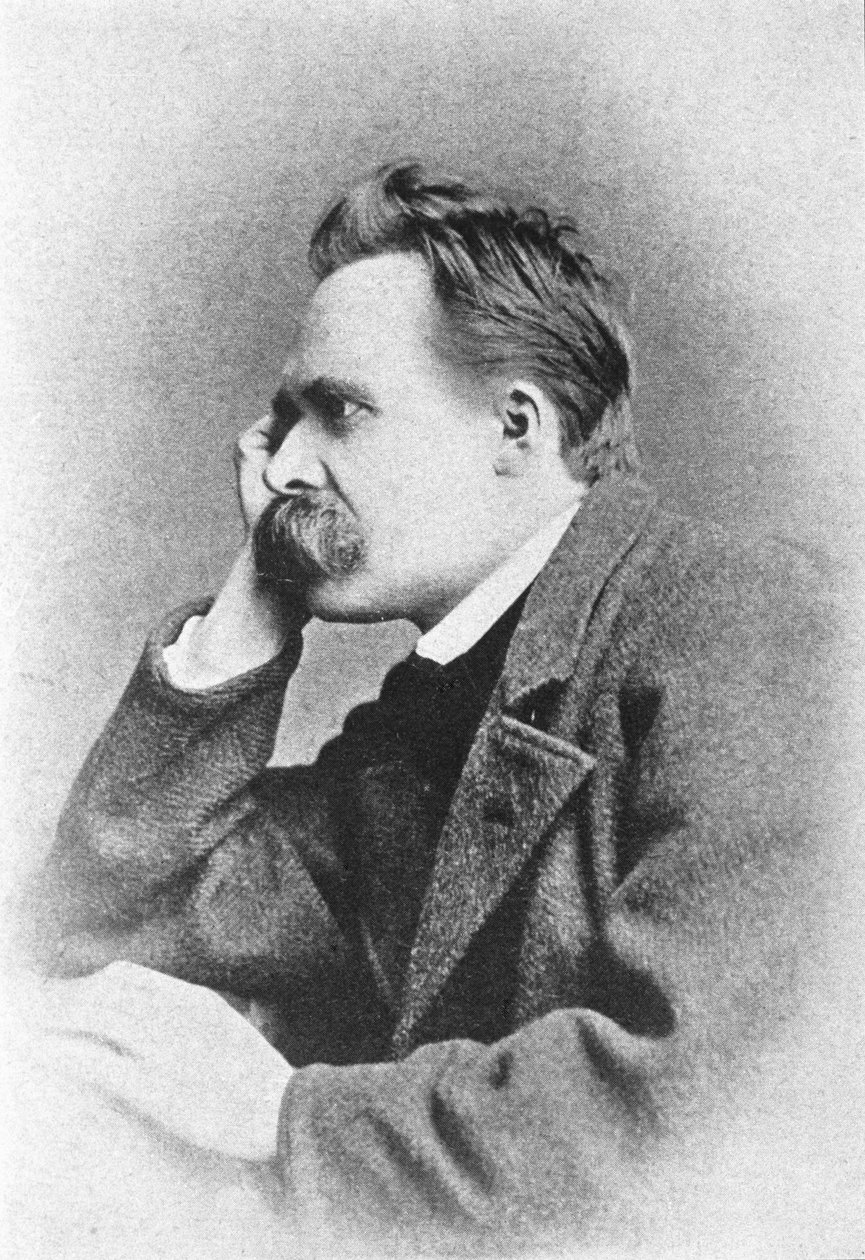 Alman filozof Friedrich Nietzsche'nin (1844 - 1900) portresi. by Unknown artist
