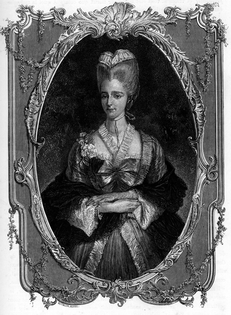 Boufflers Markizi Marie Francoise Catherine de Beauvau Craon (1711-1787) - İlk yazarlarımız tarafından “Dünyanın Kraliçeleri”nde 1862 gravürü - JGD Armandaud yönetiminde yayınlandı by Unknown artist
