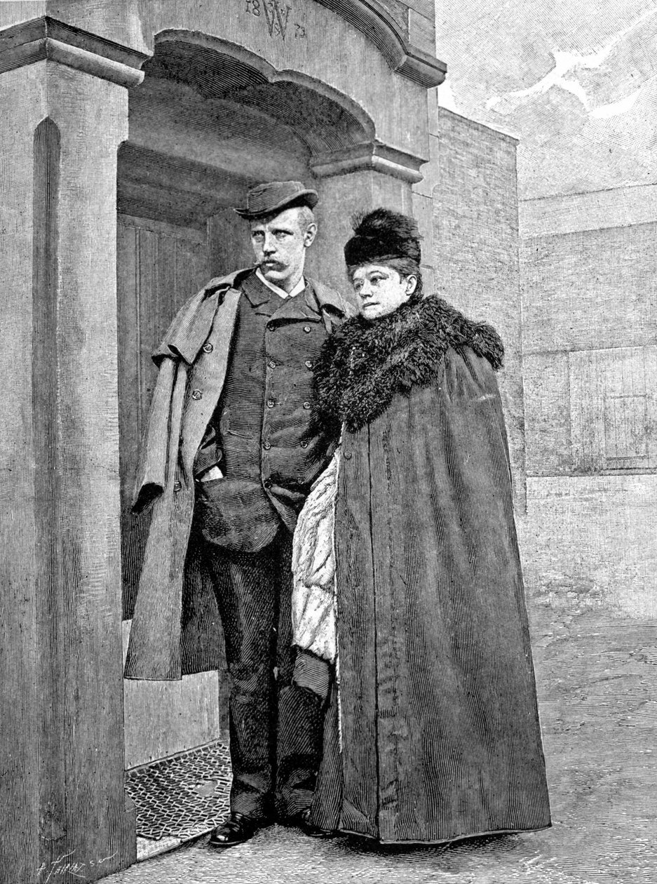 Norveçli kaşif Fridtjof Nansen (1861-1930), bilim adamı ve diplomat eşiyle birlikte portresi. by Unknown artist