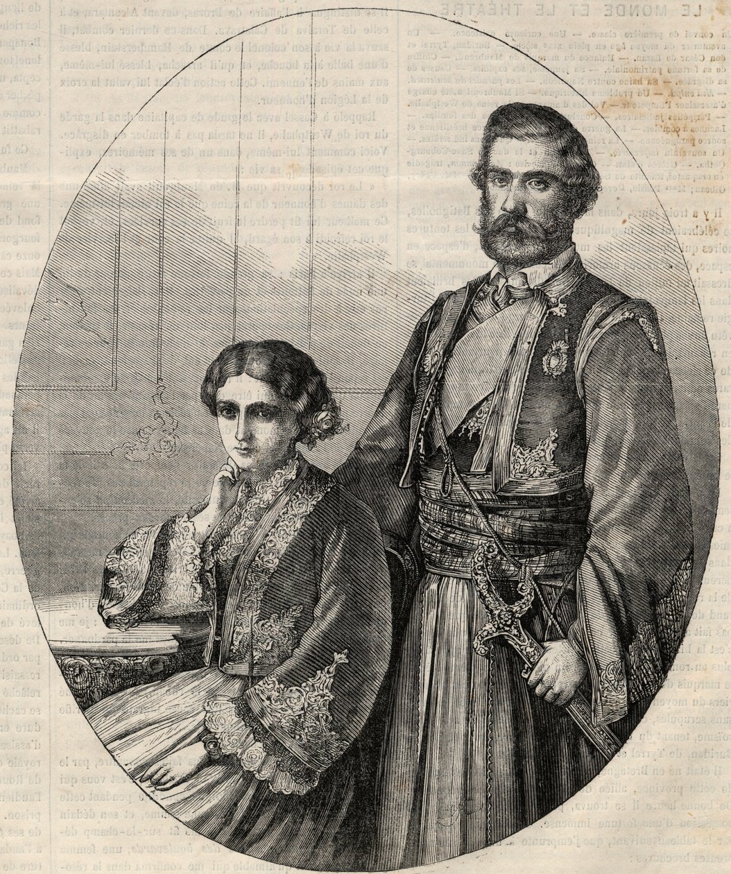 Sırbistan Prensi III. Michael (1823-1868) ve Prenses Julie