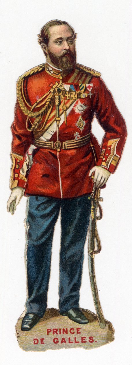 Geleceğin portresi Galler Prensi Edward VII (Edward 7), Büyük Britanya ve İrlanda Kralı (1841-1910). 19. yüzyılın sonlarında kromolitografi. Özel koleksiyon by Unknown artist