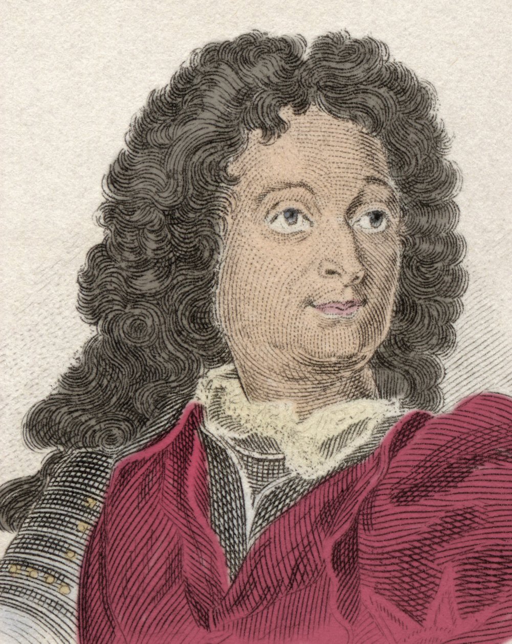 Villars mareşalinin portresi (Claude Louis Hector) (1653-1734), Villars Dükü, Martigues Prensi, Melun Vikontu. 19. yüzyılın gravürü. by Unknown artist