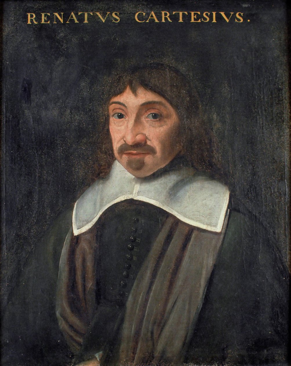 Filozof Rene Descartes'ın (1596-1650) portresi, Anonim . Tuval üzerine yağlıboya by Unknown artist