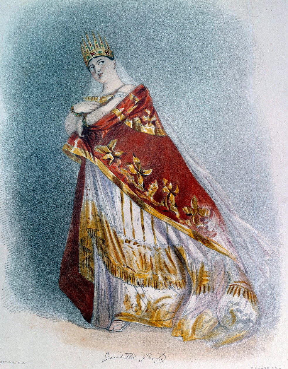 Opera kostümlü soprano şarkıcı Giuditta Pasta (1797-1865) portresi. 1837 Paris, Opera kütüphanesi by Unknown artist
