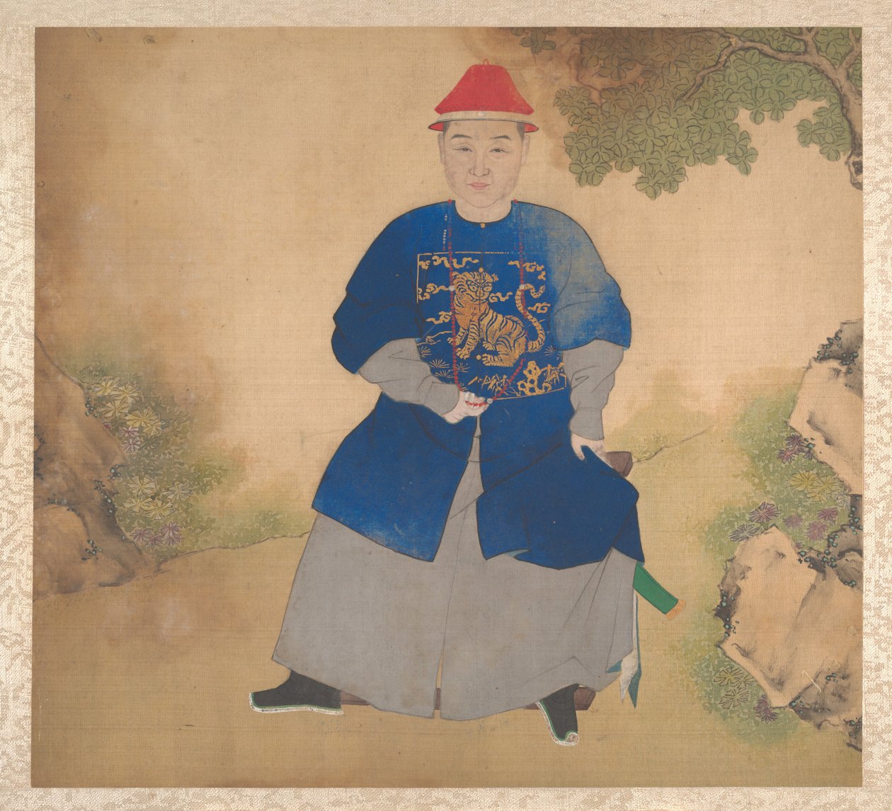 Bir ailenin üyelerinin portreleri, 19. yüzyıl ortaları (on dokuz yapraklı albüm; ipek üzerine mürekkep ve renk) by Unknown Artist