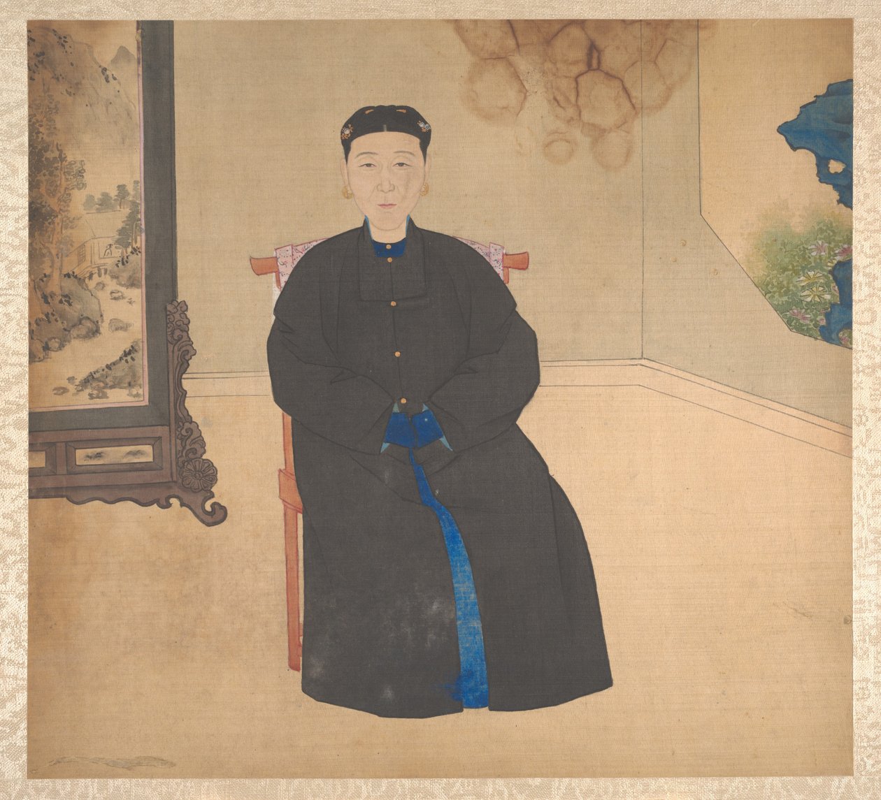 Bir ailenin üyelerinin portreleri, 19. yüzyıl ortaları (on dokuz yapraklı albüm; ipek üzerine mürekkep ve renk) by Unknown Artist