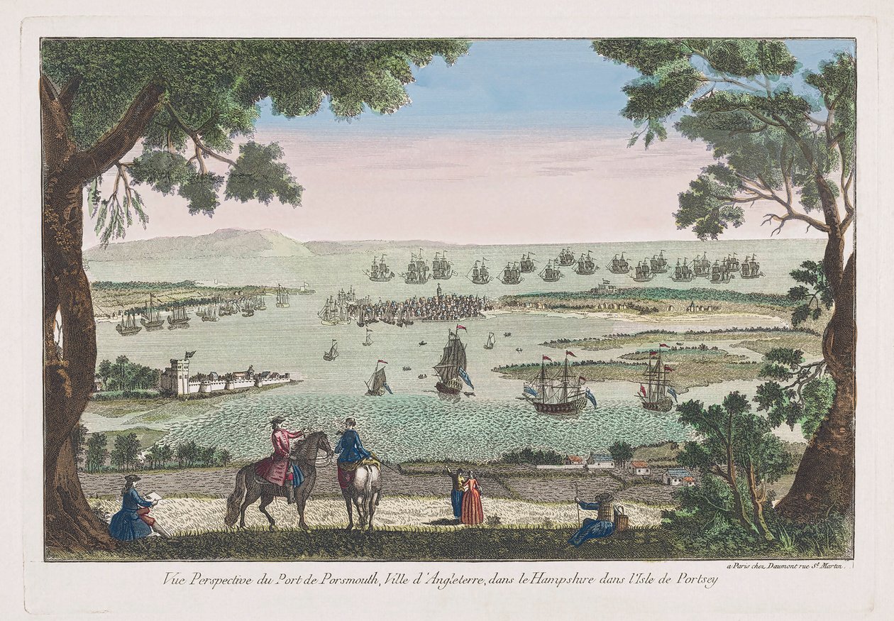 18. yüzyılda Portsmouth, İngiltere. by Unknown artist