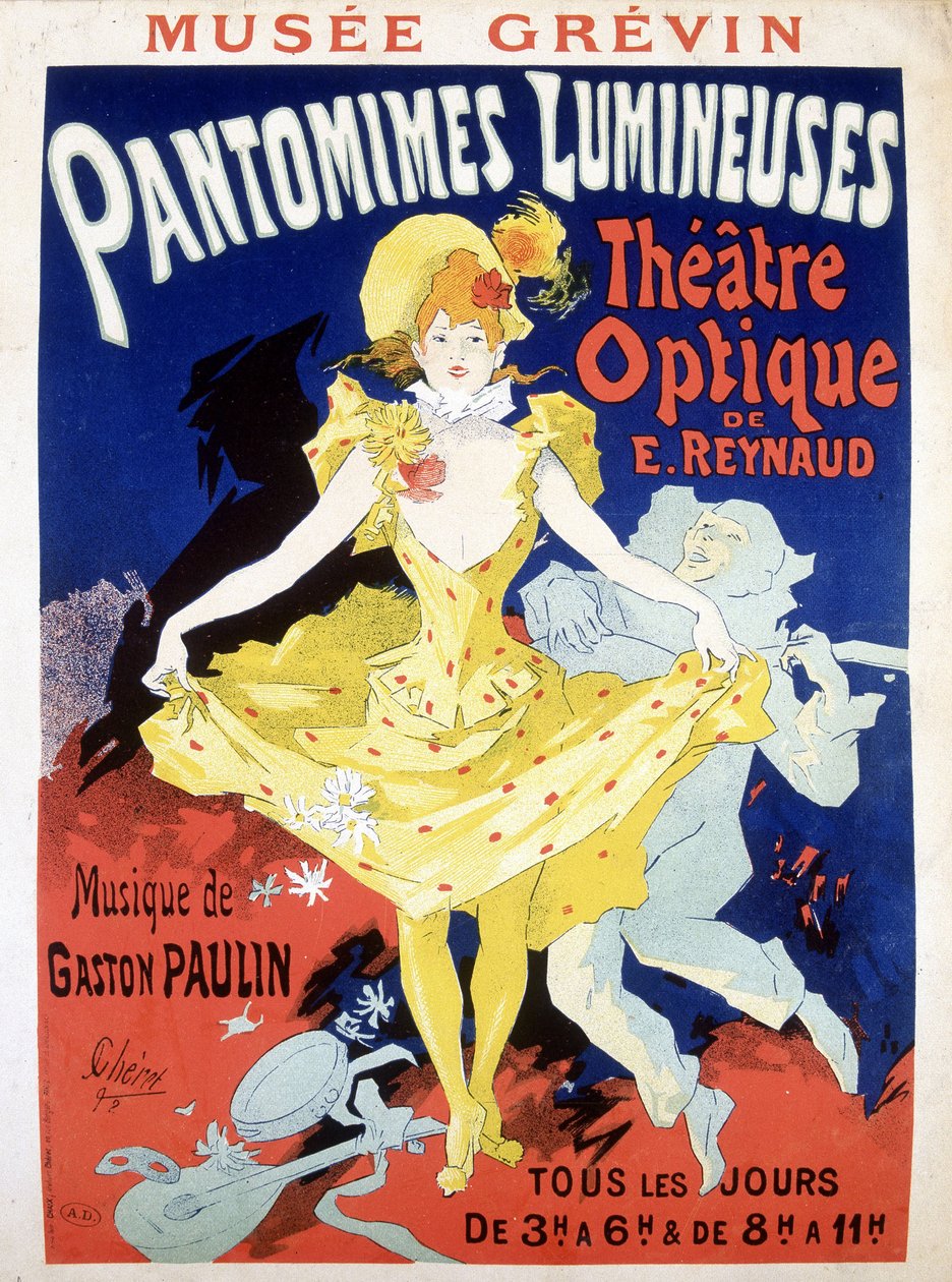 Reynaud Optik Tiyatrosu “Pantomimes Lumineuses” adlı günlük gösteri için poster by Unknown artist