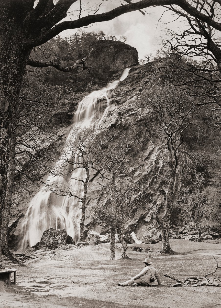 Powerscourt şelalesi, İrlanda by Unknown artist