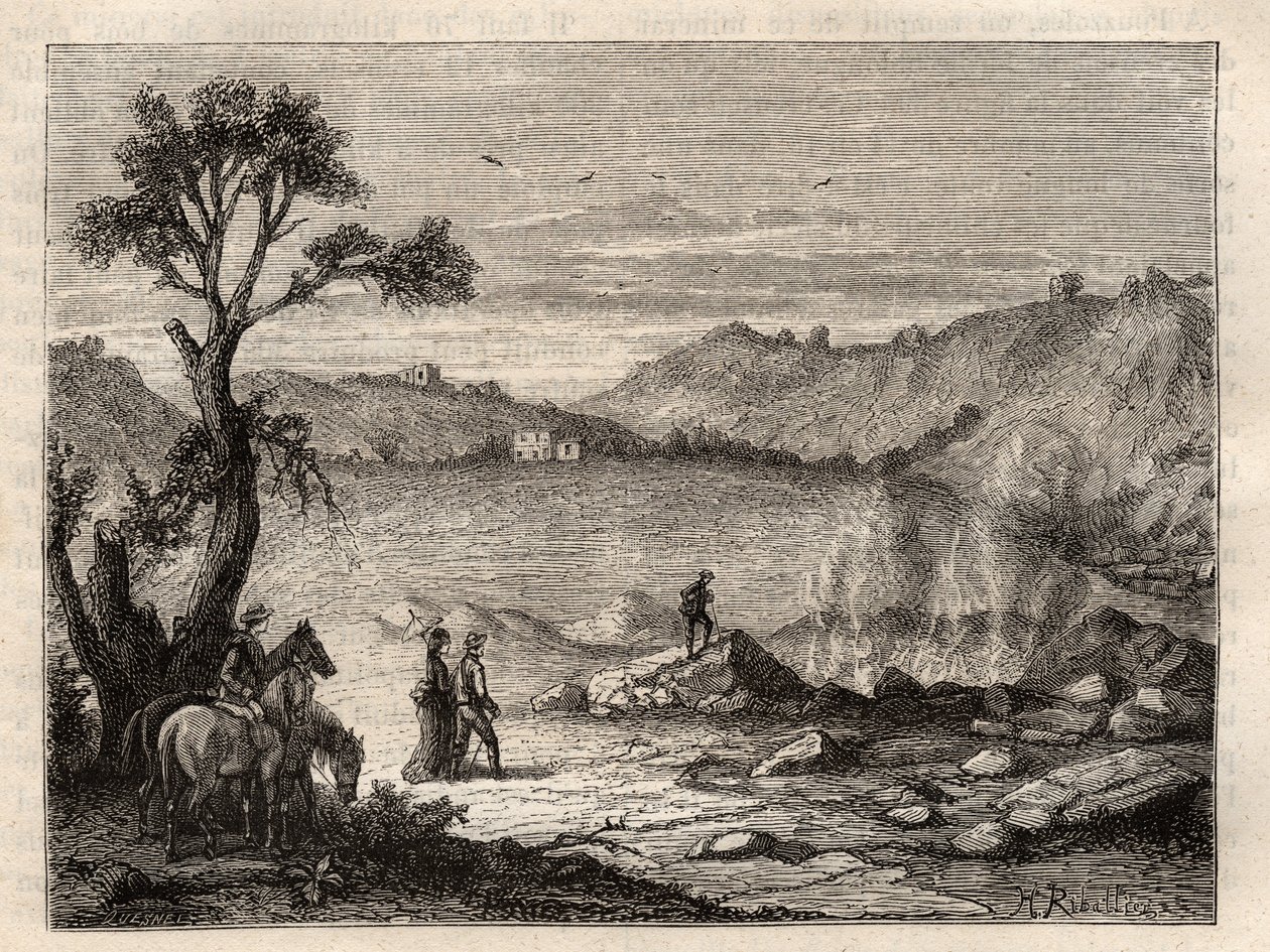 Pozzuoli Solfatara, Napoli yakınlarında - Solfatara de Pouzolles, İtalya - Louis Figuier tarafından 
