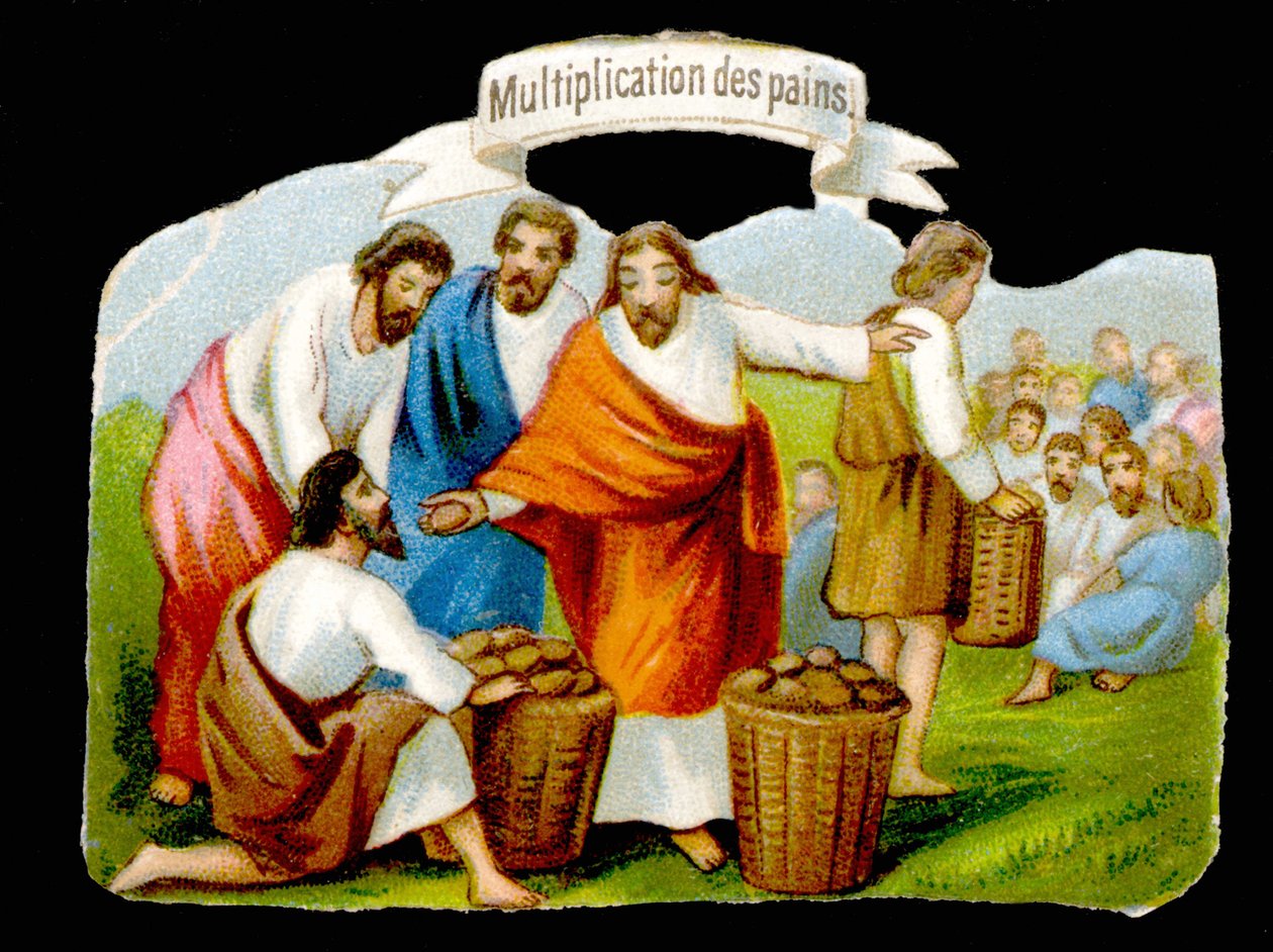 Somunların yayılması. 19. yüzyıl kromolitografisi by Unknown artist