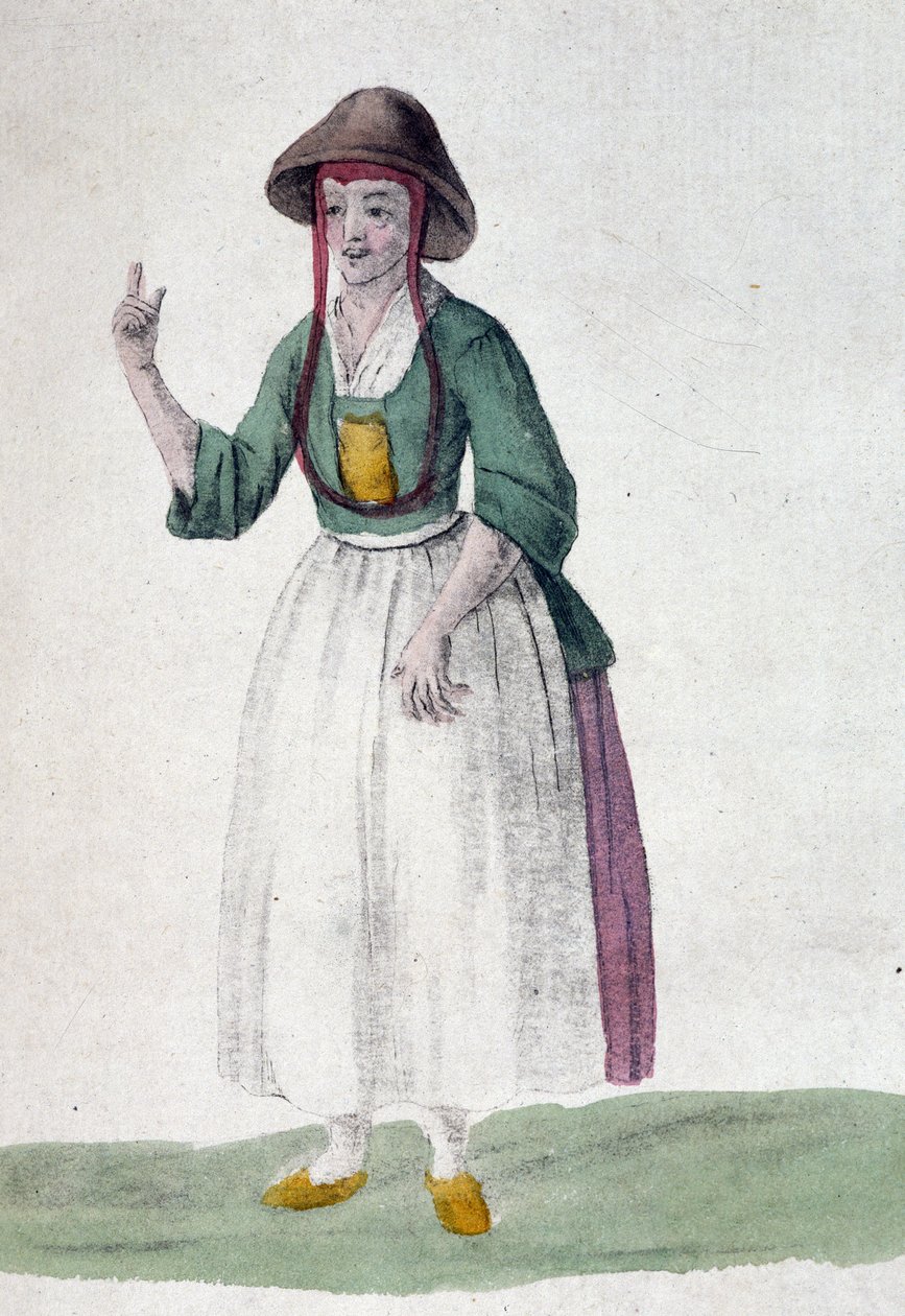 Quaker kadın - çizim, deb. 19. yüzyıl by Unknown artist