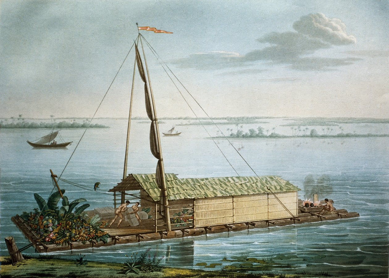Guayaquil Nehri, Ekvador üzerinde sal by Unknown artist