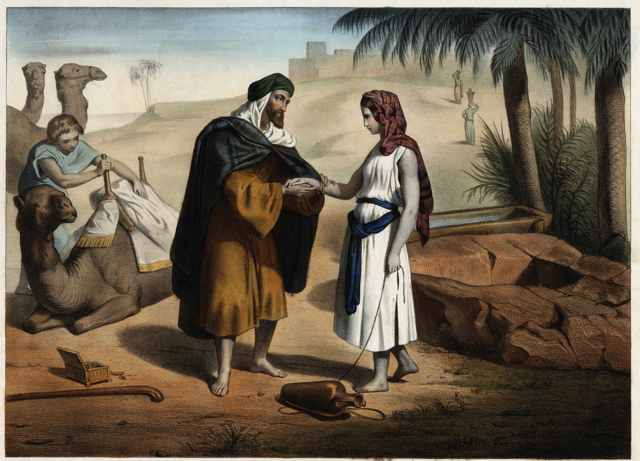 Rebecca ve Eliezer kuyuya: Mezopotamya