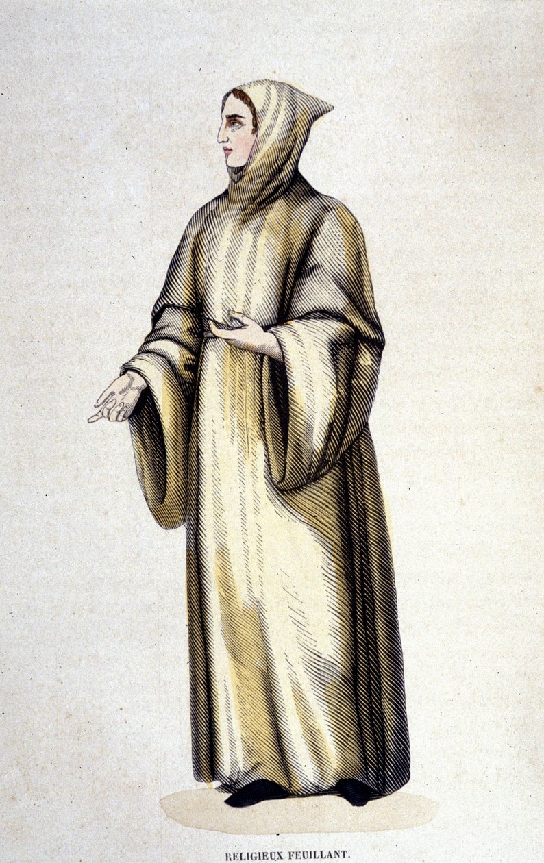 Dini Feuillant, Citeaux Nişanı, Jean de La Barrière tarafından yeniden düzenlendi. 19. yüzyılın gravürü. by Unknown artist