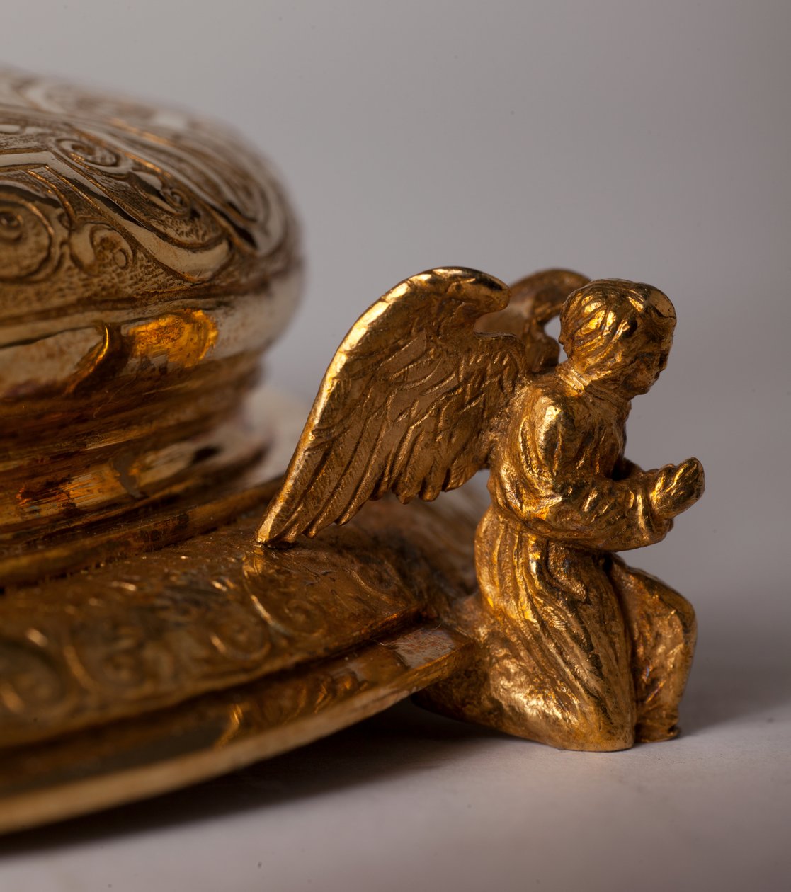 Reliquary çapraz. Juwels ile metal işleme. Köken manastırı (Saint-Amand Tournai, eski Elnone. 16. yüzyıl. Alt detay. by Unknown artist