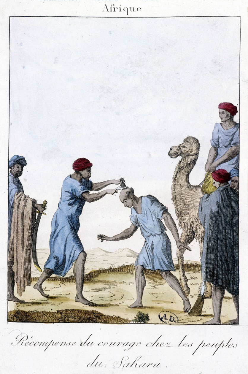 Sahra Halkları Arasında Cesaret Ödülü - Gravür by Unknown artist