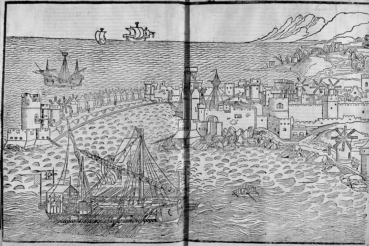 Rodos - Bernard de Breydenbach tarafından “” Les Saintes Peregrinations”da by Unknown artist
