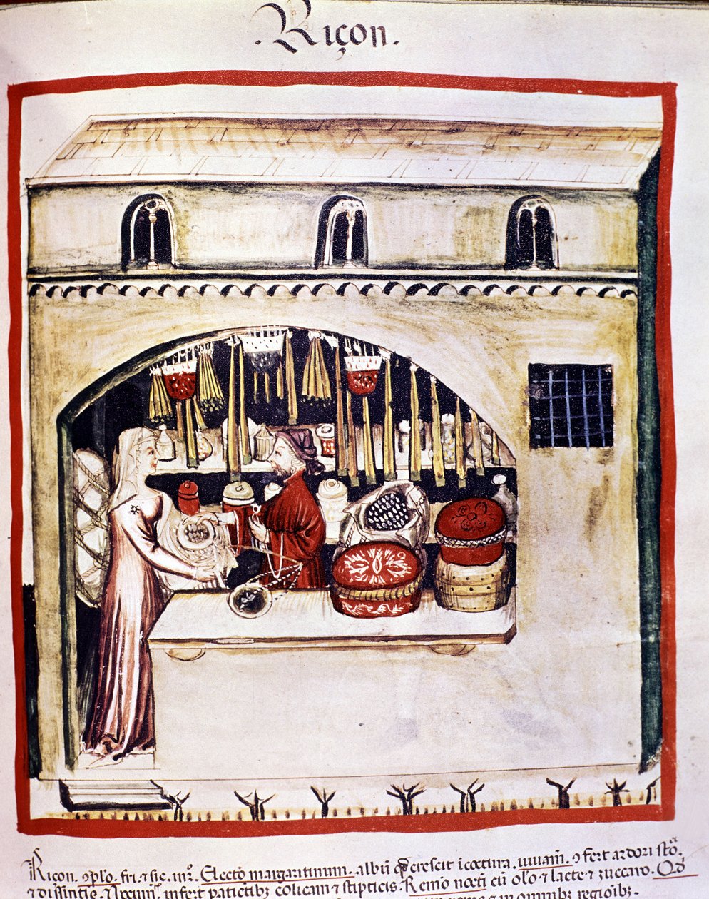 Pirinç satıcısı - Tacuinum'da by Unknown artist