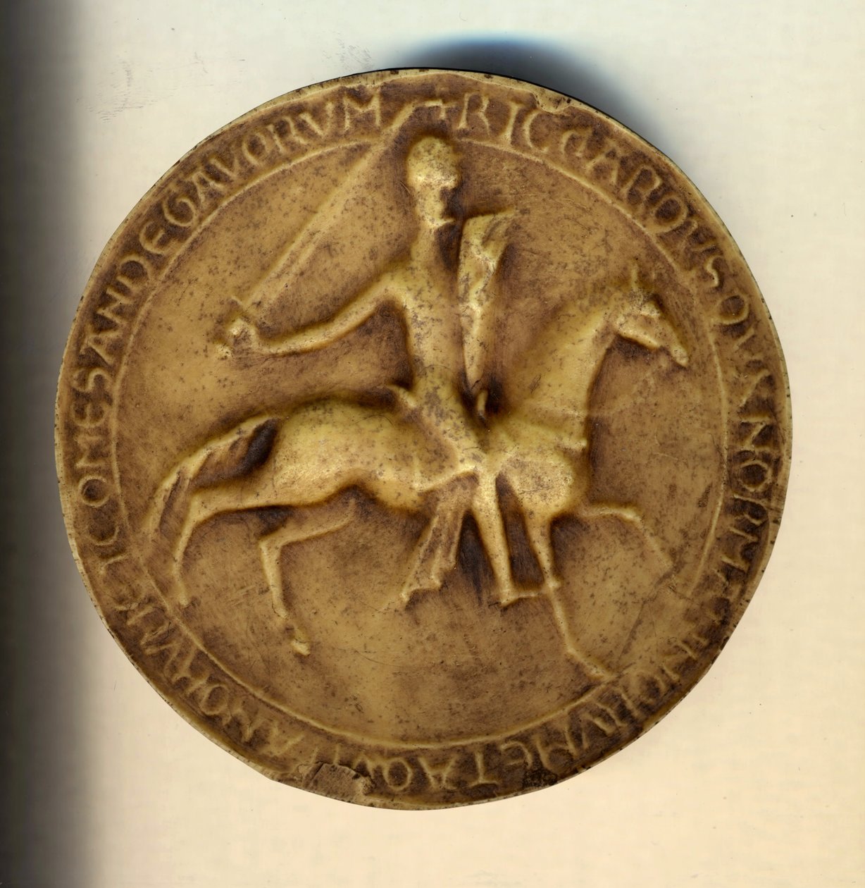 Richard I Aslan Yürekli (1157 - 1199) bir karşı kirişe ata biner. by Unknown artist
