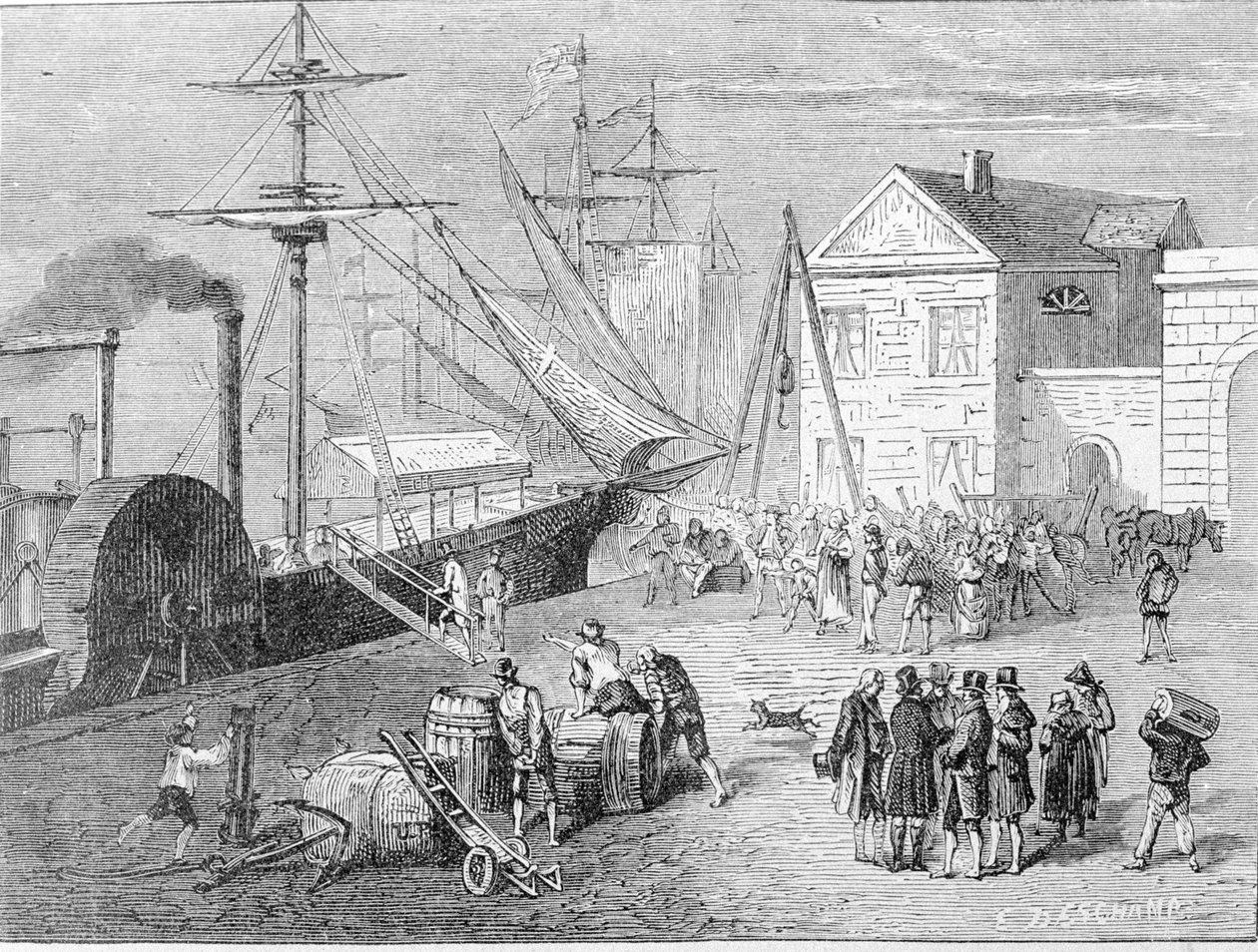 Robert Fulton (1765 - 1815), Amerikalı inşaatçı, Hudson Nehri üzerindeki New York - Albany bağlantısını sağlamak için 1807