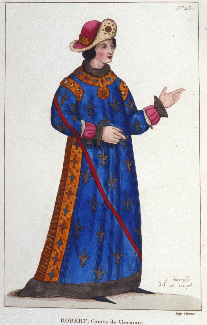Fransa Robert, Clermont Kontu (1256-1318). Capet Prensi. by Unknown artist