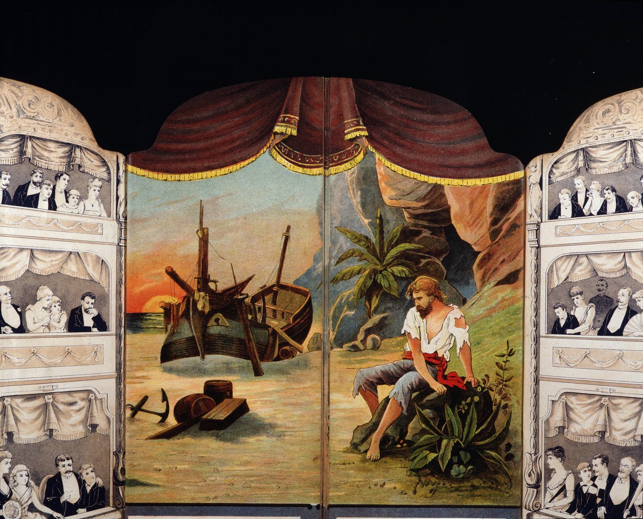 Robinson Crusoé - Daniel de Foe veya Defoe kitabının kapağı (1660 - 1731) by Unknown artist