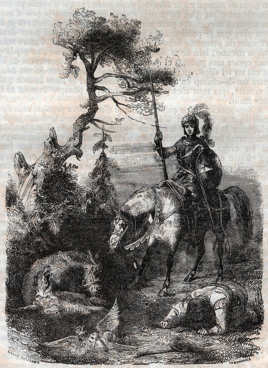 Roger (Ruggero, Ruggiero) büyüleyici kalkandan yararlanır - Ludovico Ariosto