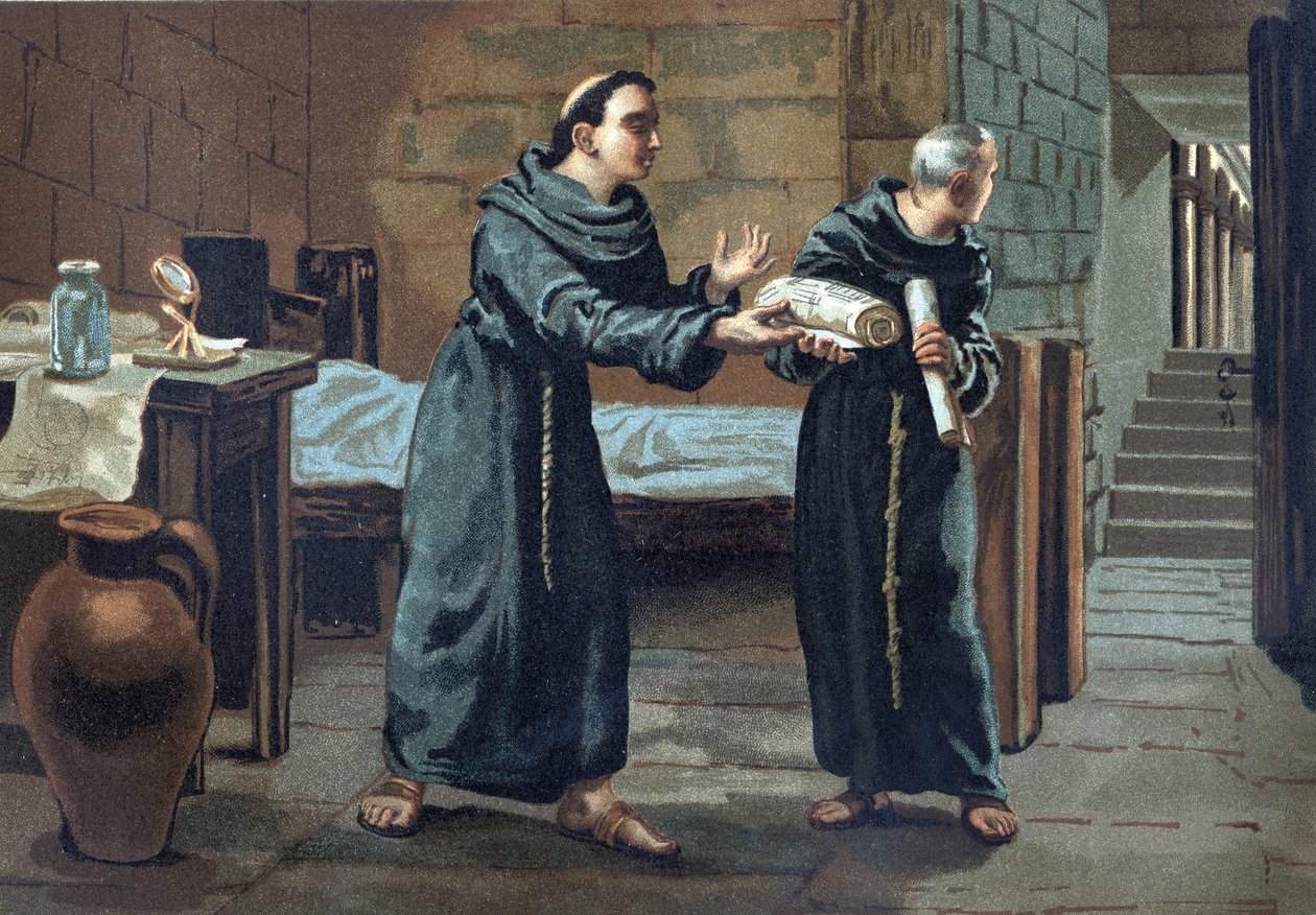 Fransisken keşiş, ilahiyatçı, filozof ve İngiliz bilgin Roger Bacon (1214-1294), Louis Figuier