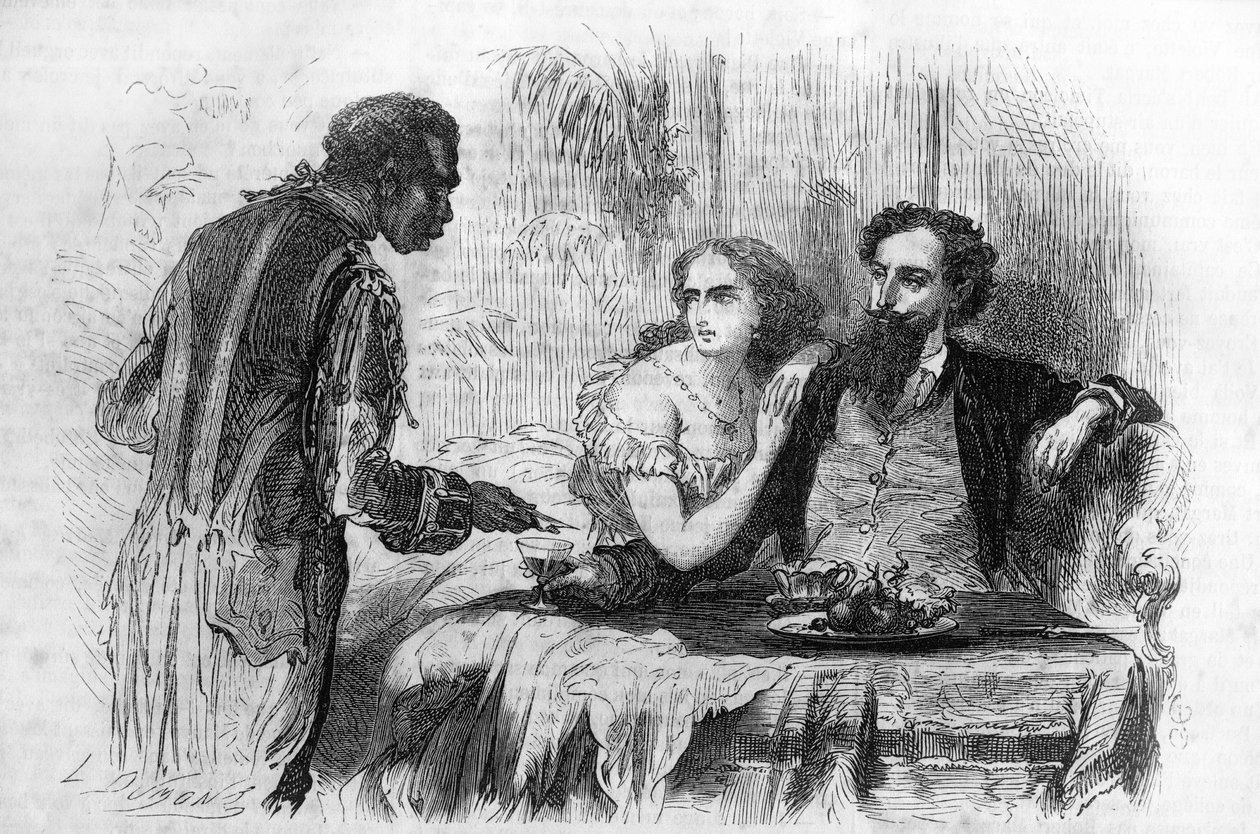 Roma dizisi: Paul Bocage (1824-1887) tarafından “Paris Püritenler”. "Zenci, Robert