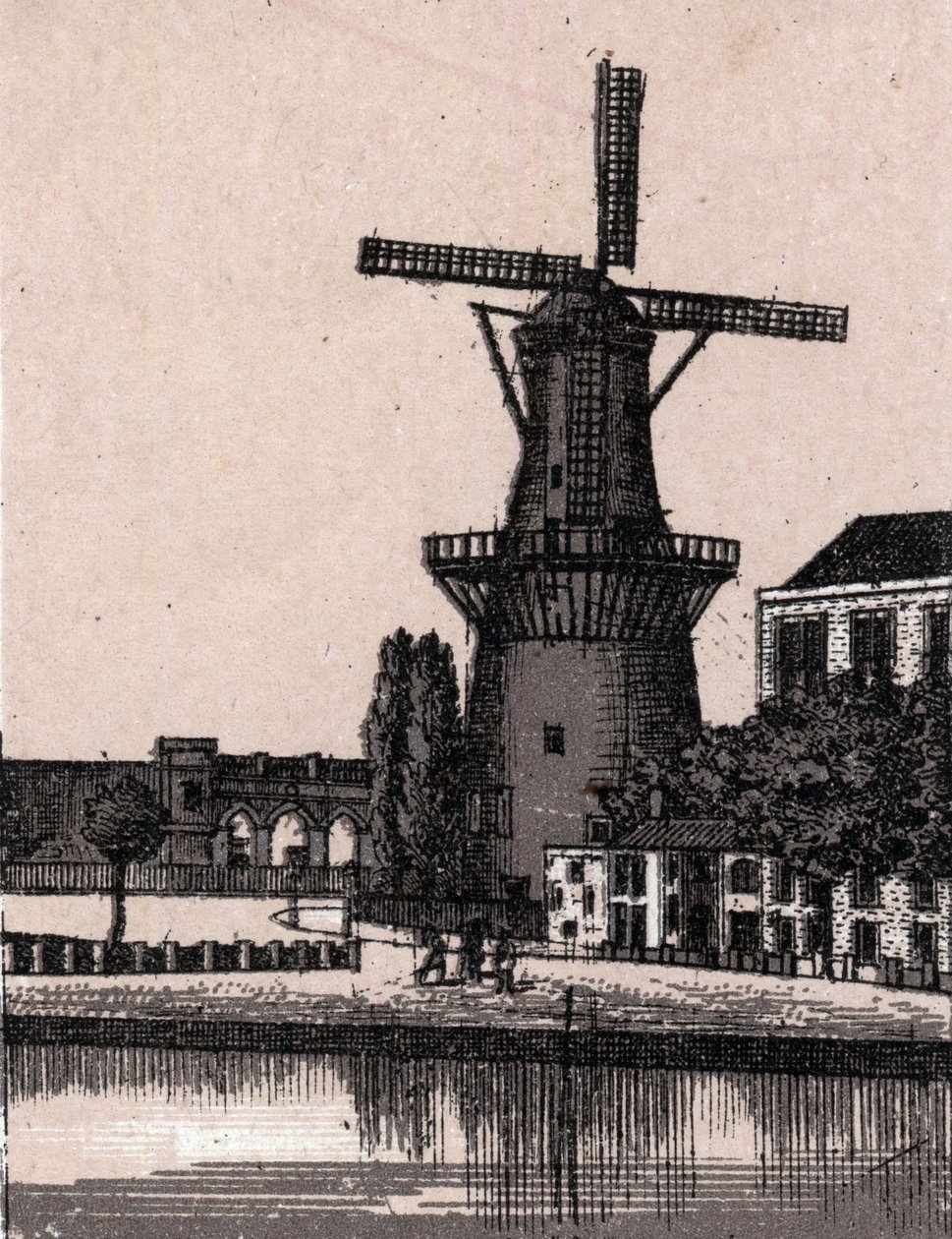 Rotterdam, Hollanda: Hollanda Yel Değirmeni. “” Dünya 168 görüş gösteriyor”” Tarihsiz (19. yüzyıl sonu) by Unknown artist
