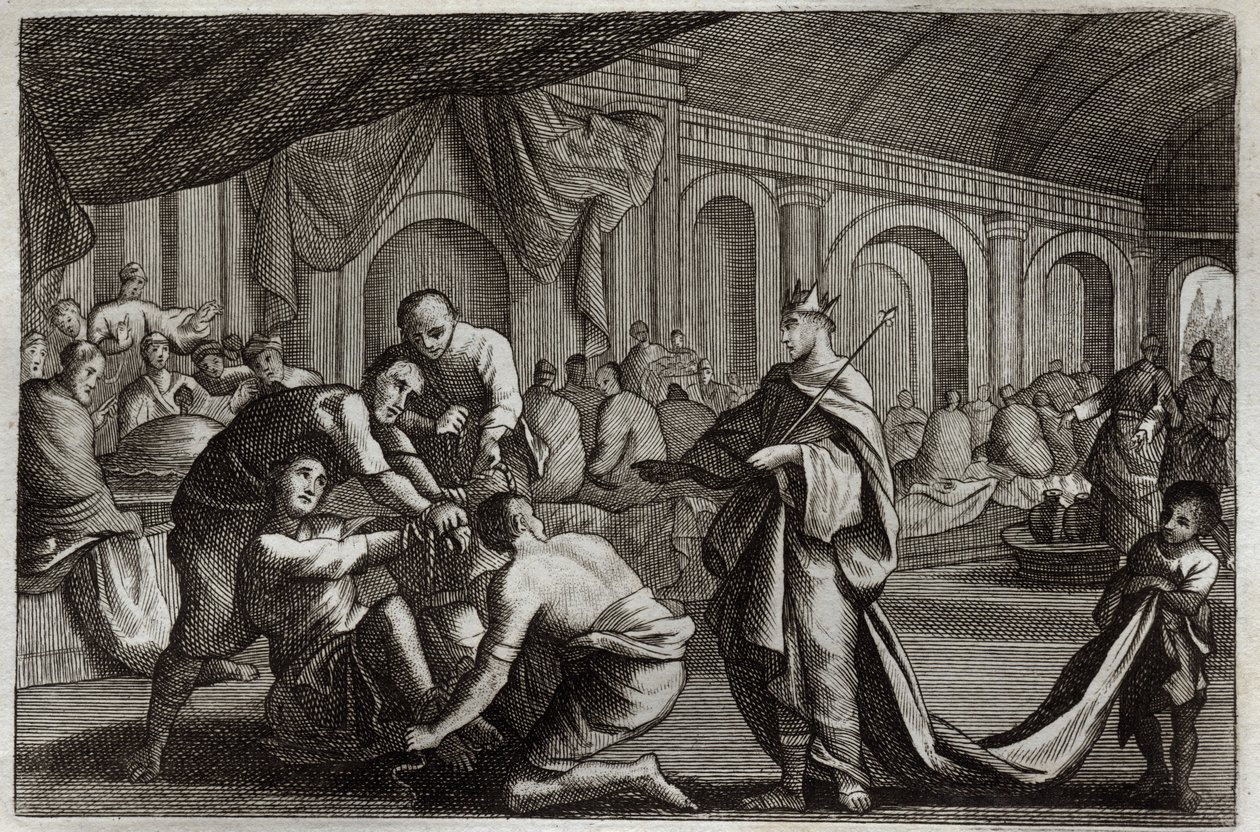 Royaumont İncil, Yeni Ahit: Gelinlik. Oğlunun düğününü yapan bir kralın, gelinliği olmayan bir adamı reddettiği benzetmesi. 1811