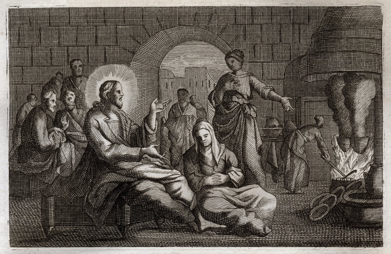 Royaumont İncil, Yeni Ahit: Martha ve Mary. İsa Mesih, kızkardeşi Bethanie Meryem