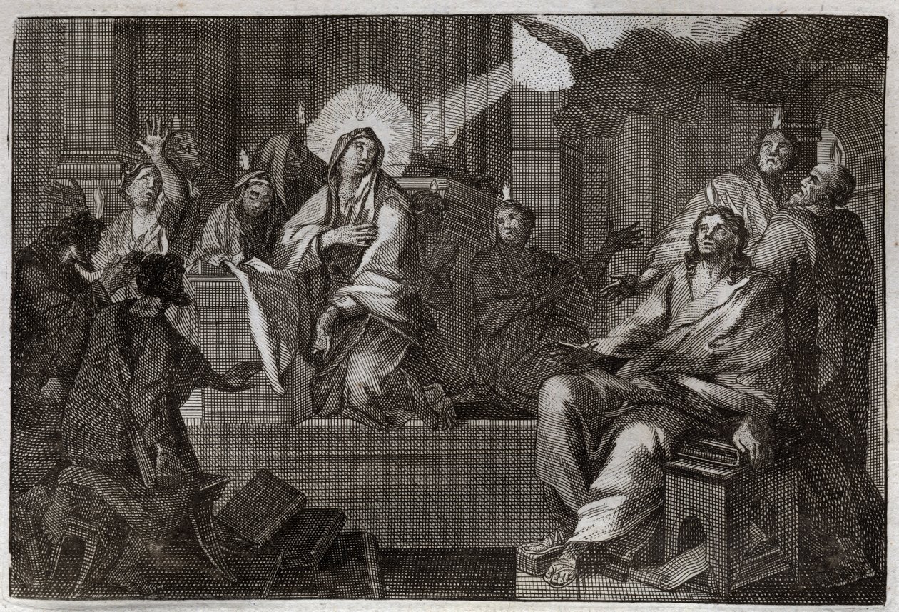 Royaumont İncil, Yeni Ahit: Pentecoot. Kutsal Ruh, Meryem Ana ve Apoterlerin üzerine iner. 1811