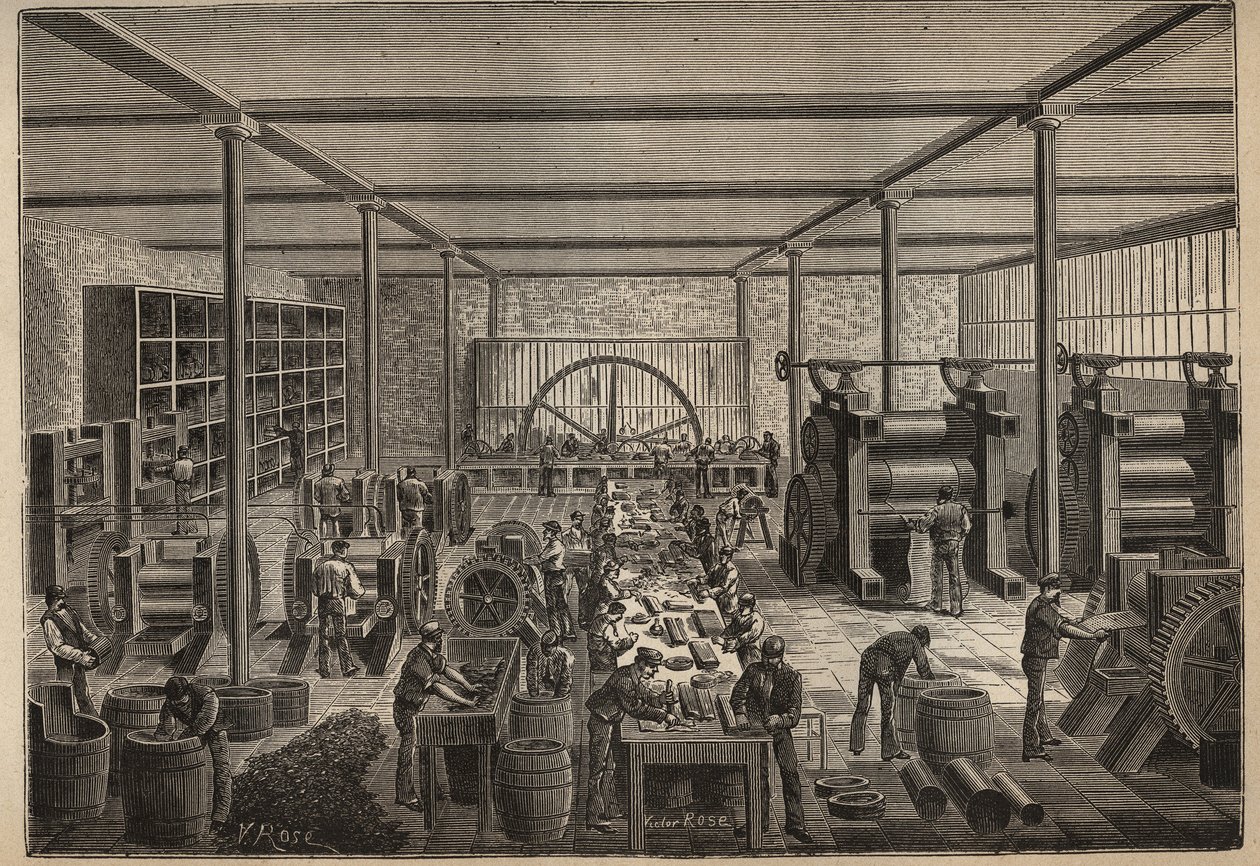Kauçuk: kauçuk fabrikası. Adolphe BITARD
