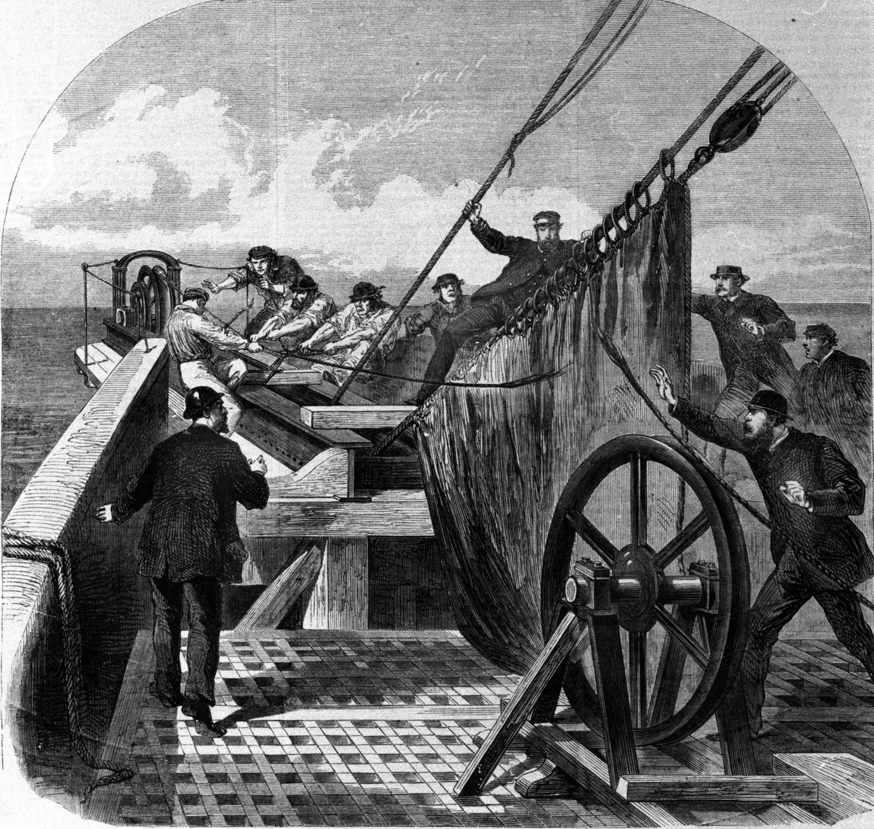 Great Eastern gemisinde bulunan transatlantik telgraf kablosunun kopması, 1865