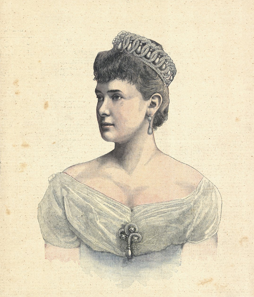 Rusya. Rusya Büyük Düşesi Maria Pavlovna (1892). Oymak by Unknown artist