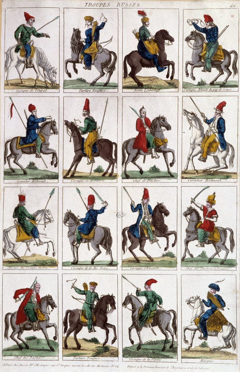 Rus Kol Atlıları - gravür by Unknown artist