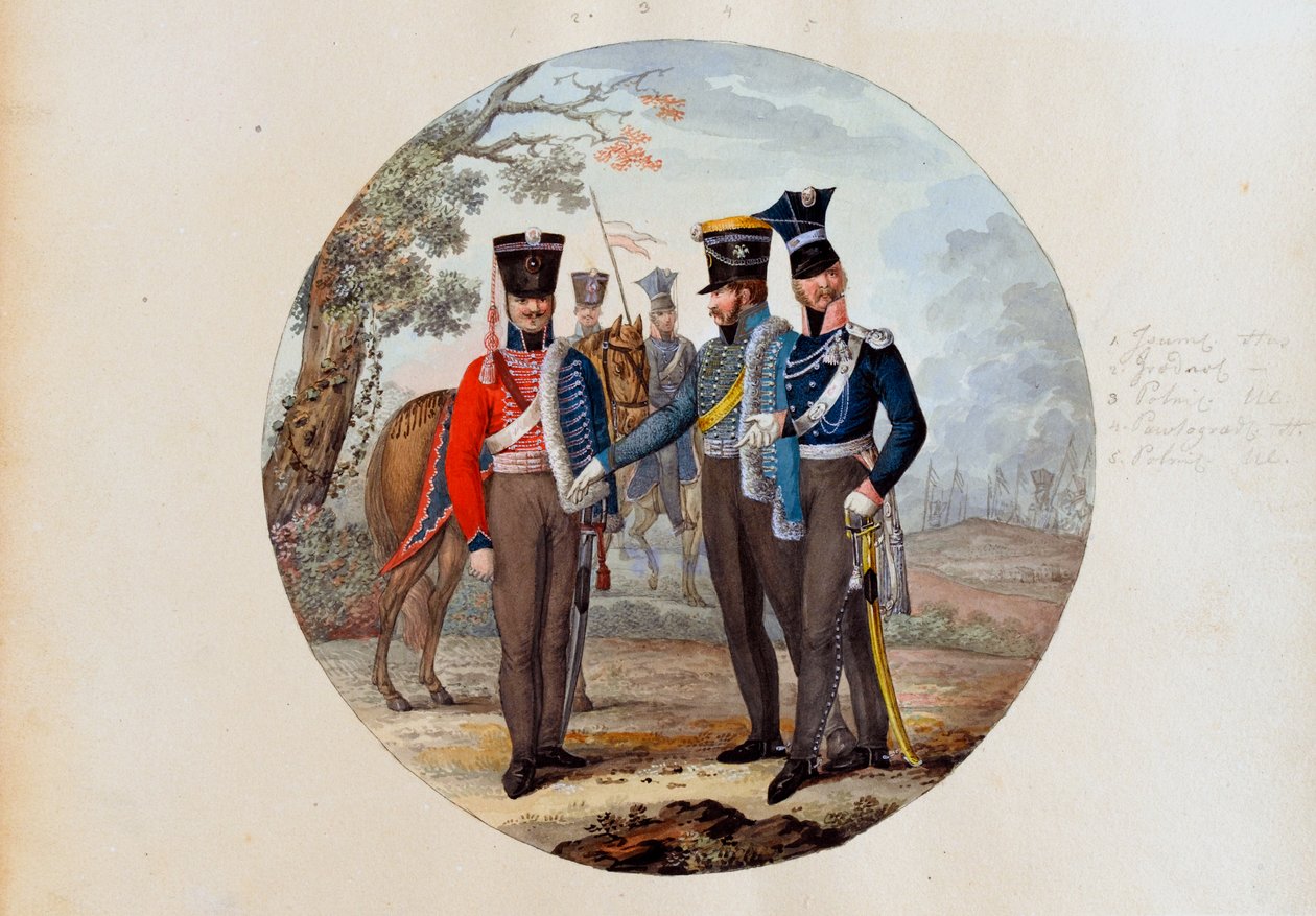 Rus Süvarileri ve Mızraklıları by Unknown artist