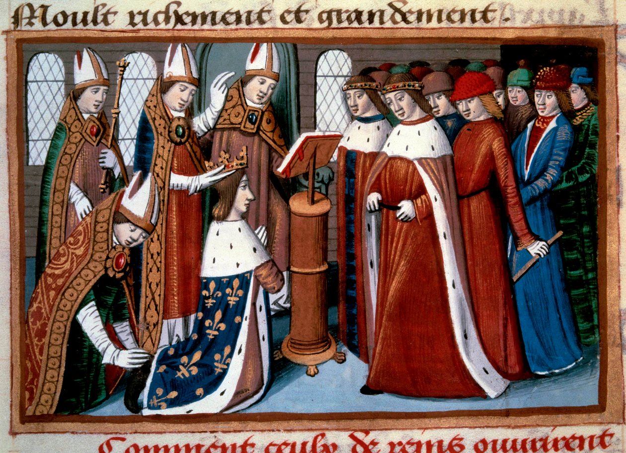 Kutsal Kral Charles VII (1422-1461), 17/07/1429 tarihinde Reims Archeveque tarafından, Martial d